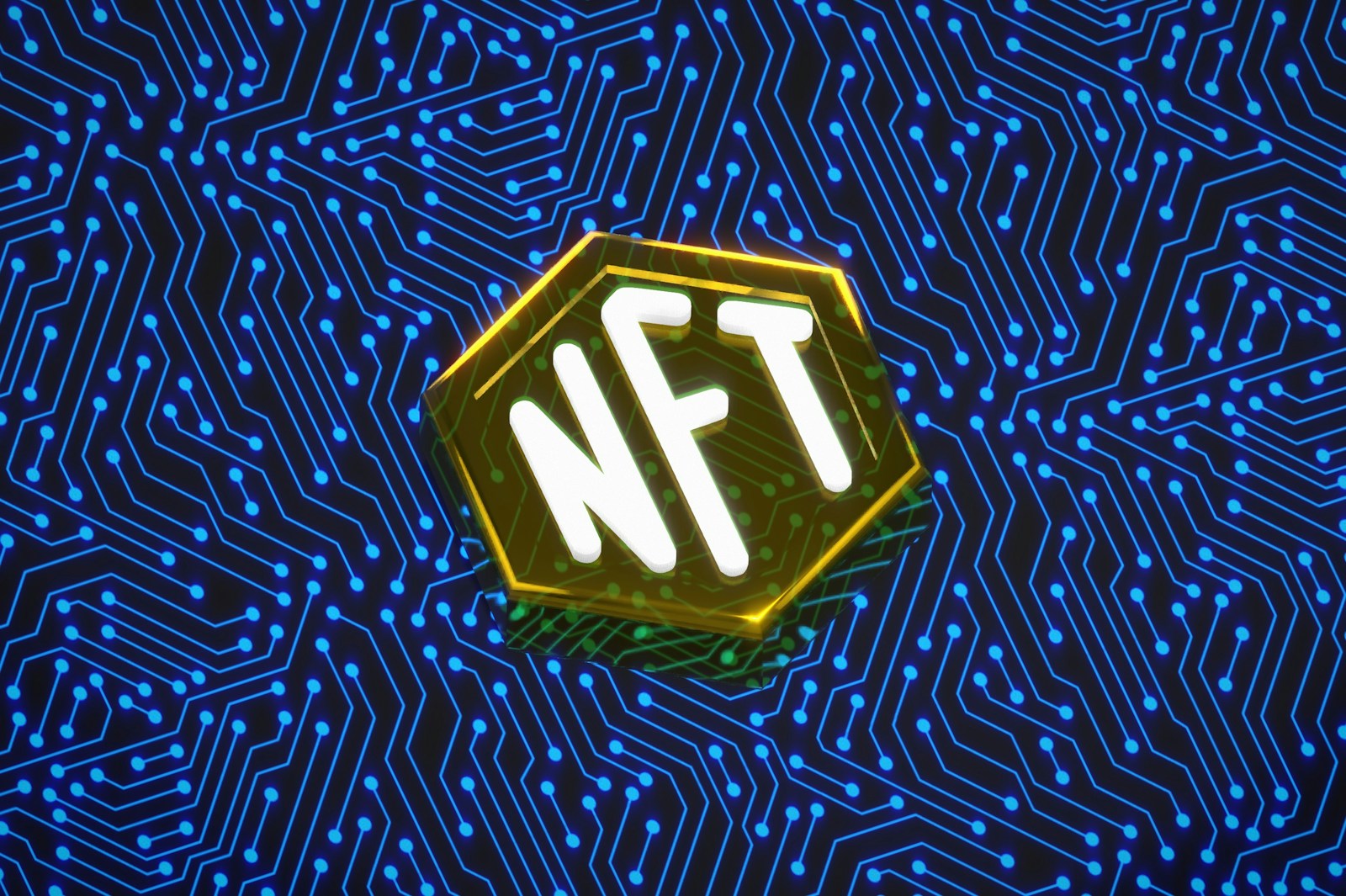un logo avec un fond bleu